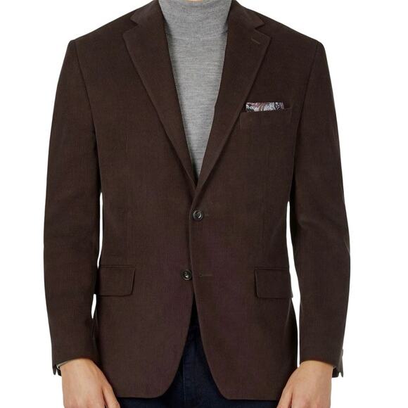 Michael Kors Men’s Corduroy Modern Fit Blazer/Sport Coat Brown Size 42L - Picture 1 of 10